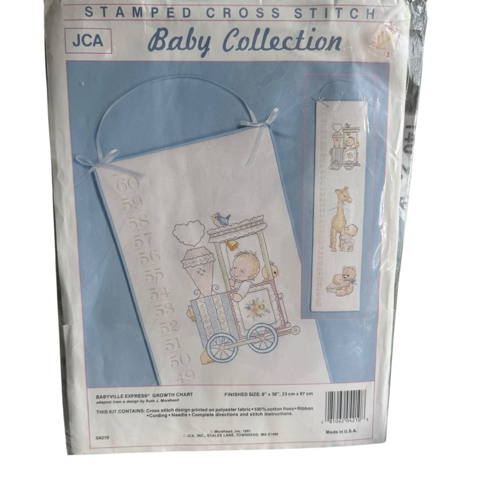 JCA Baby Collection Babyville Express Growth Chart Stamp Cross Stitch Kit 04210